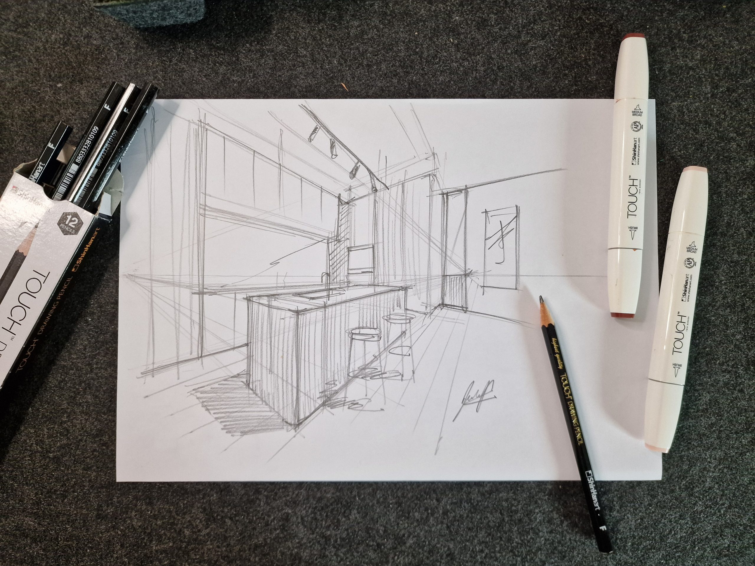 Analog hand sketches